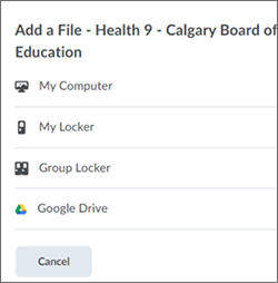 My CBE Google Workspace Add a File